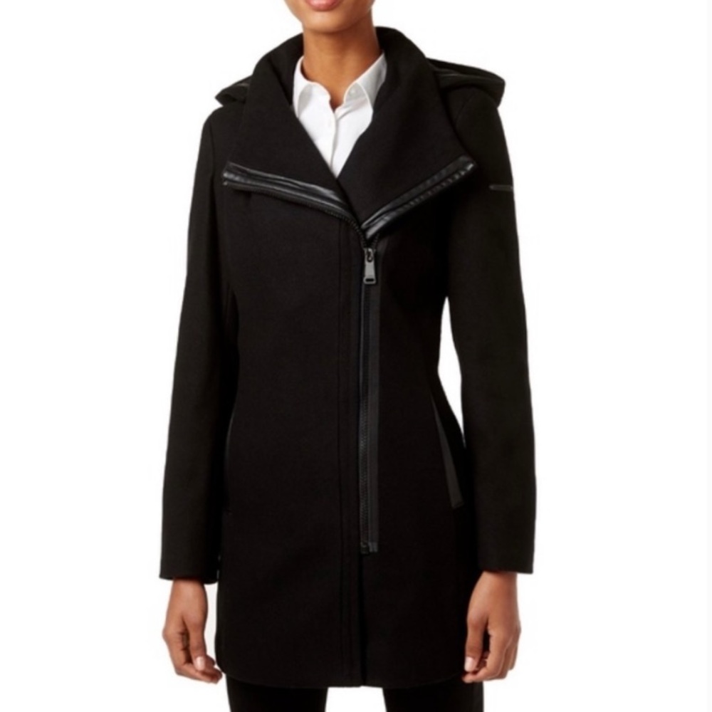 Calvin Klein Wool Zip Up Coat